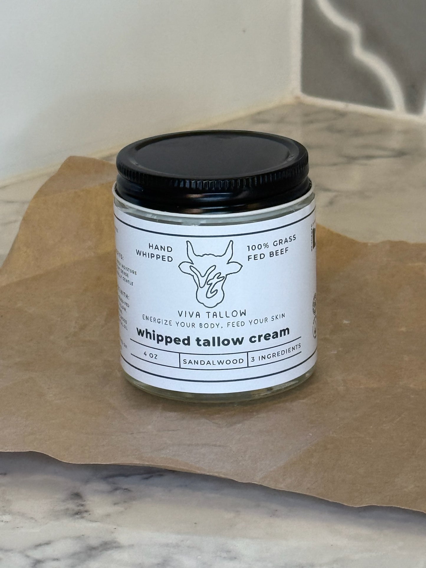 Viva Tallow Whipped Tallow Cream- Sandalwood