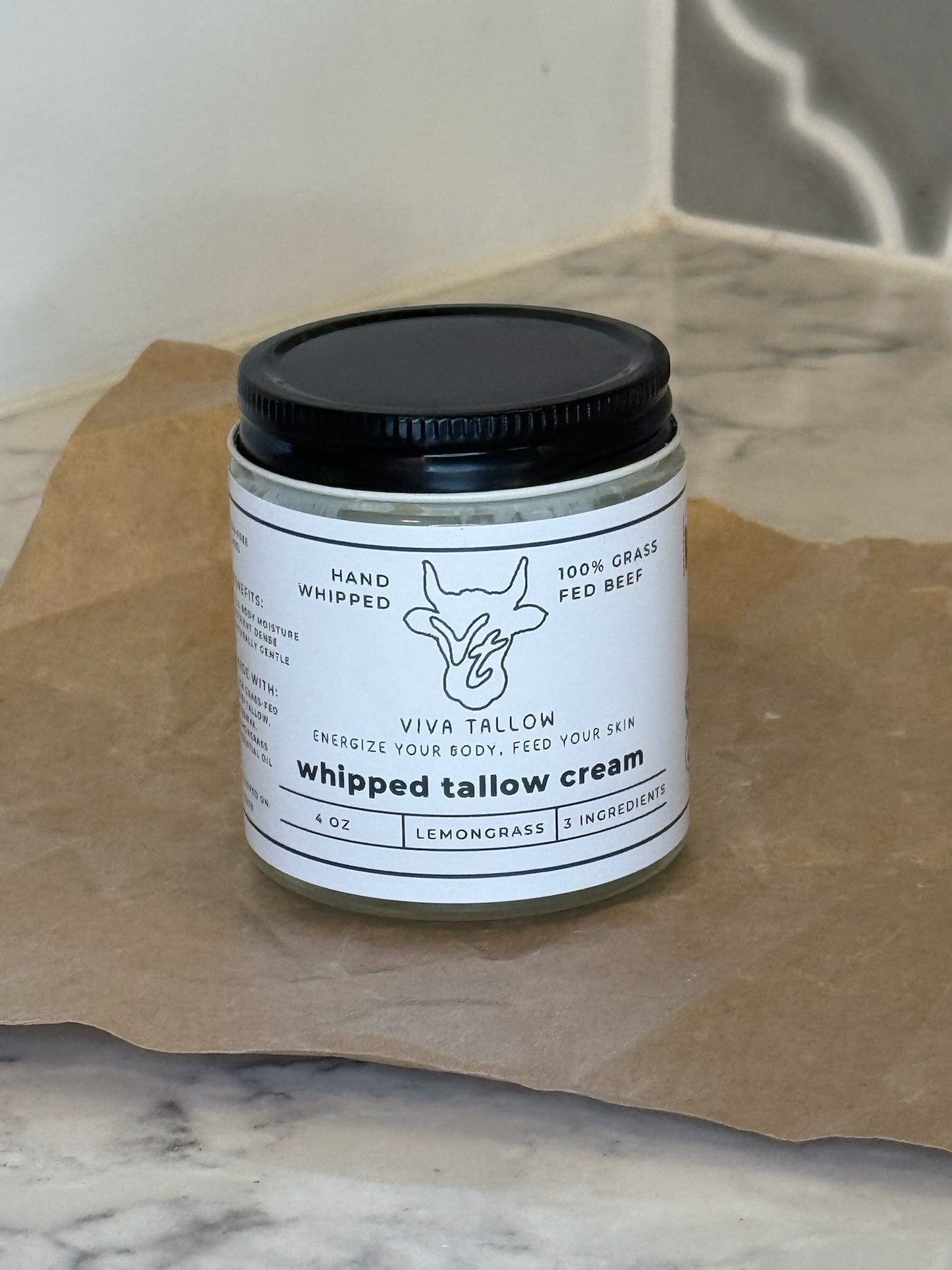 Viva Tallow Whipped Tallow Cream- Lemongrass
