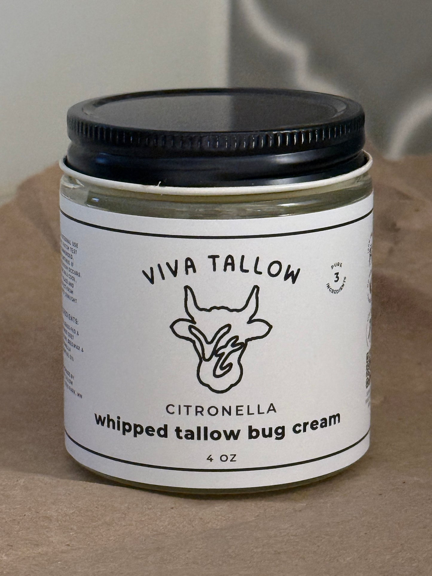 Whipped Tallow Bug Cream (4 oz)