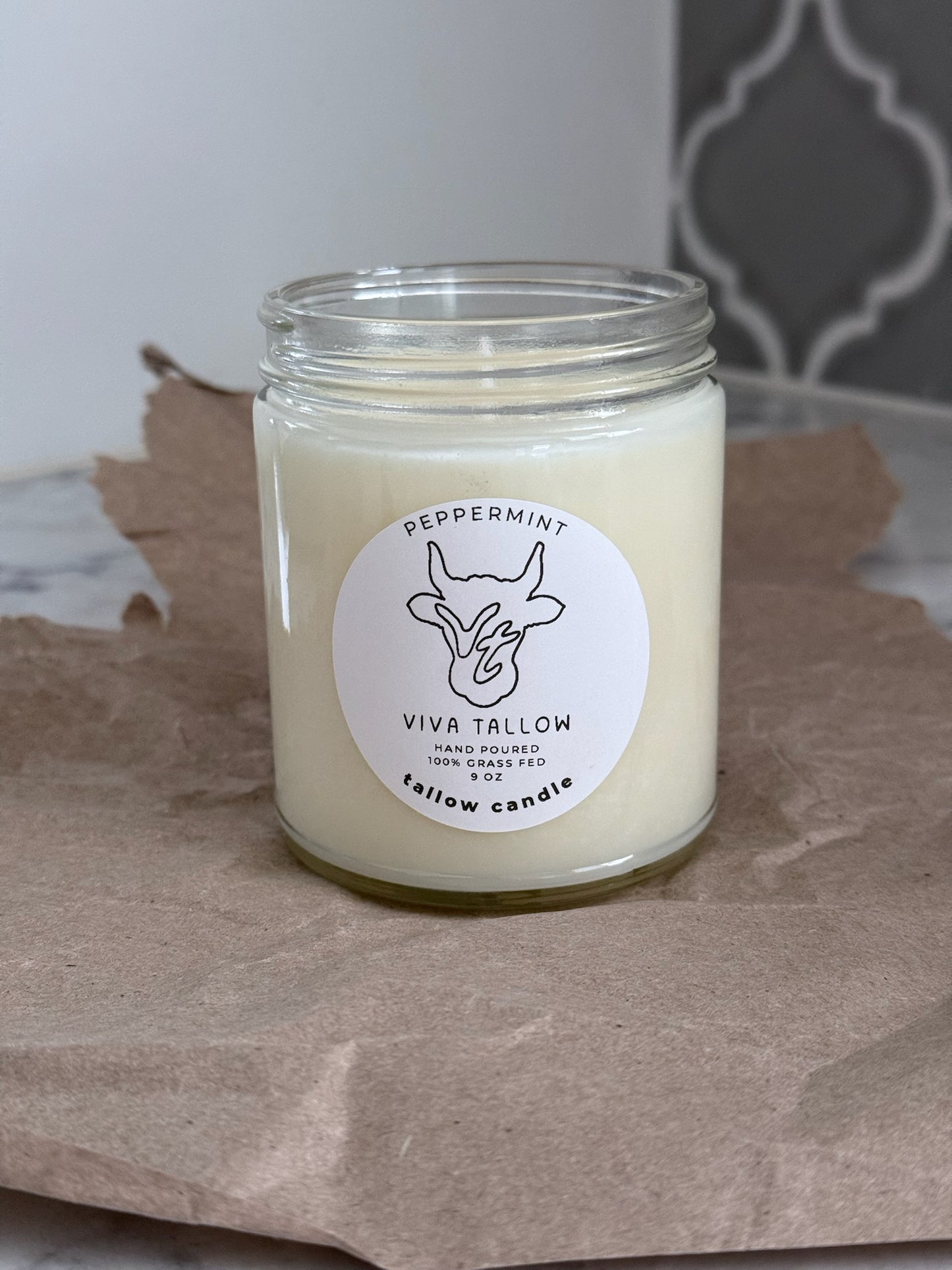 Viva Tallow Peppermint Candle